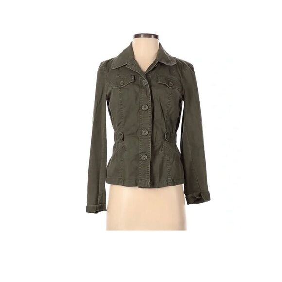 Loft Ann Taylor Jacket Women’s Military Green M - Picture 3 of 9